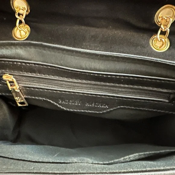 NWT Badgley Mischka Black Quilted Crossbody & Shoulder Bag – Vegan Leather - Picture 9 of 13